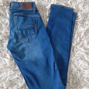 Dark denin straight leg jeans. RAW brand